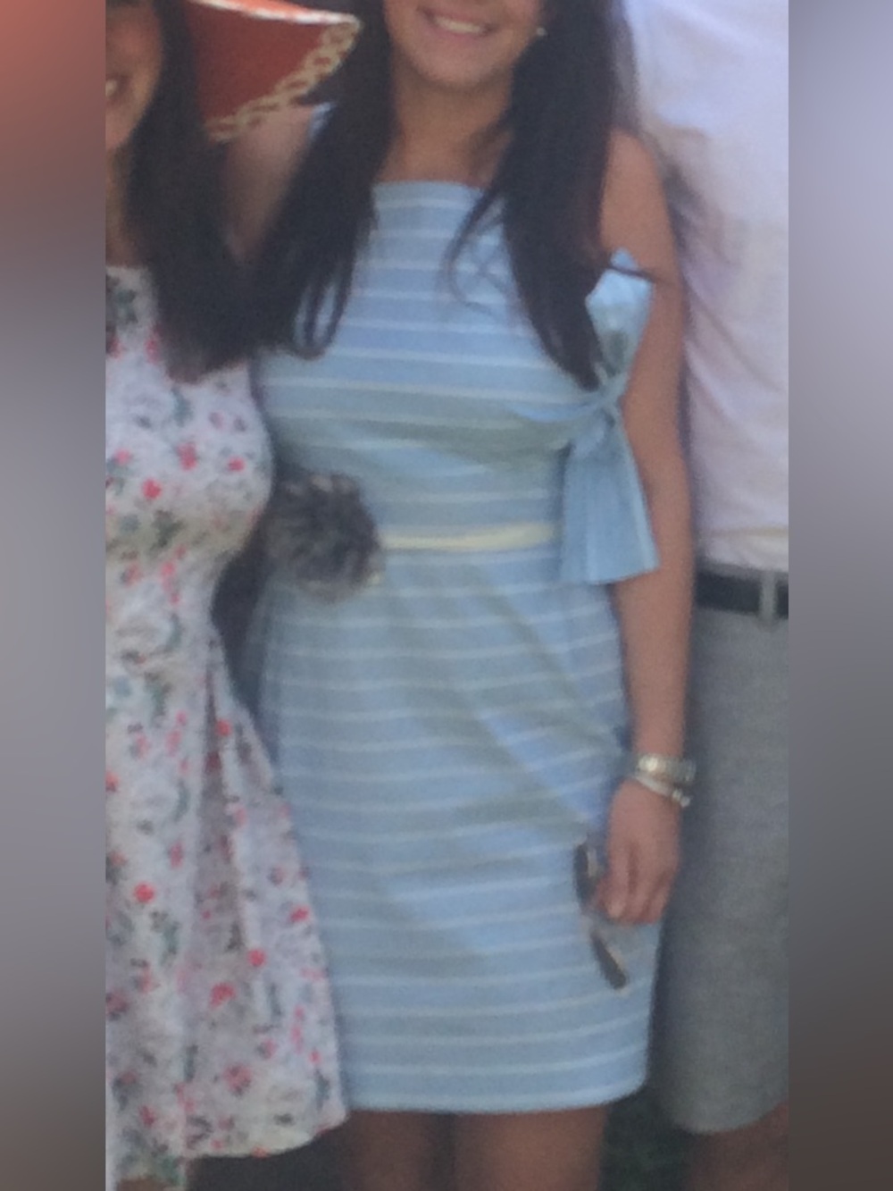 Kate Spade Light Blue Striped Mini Dress